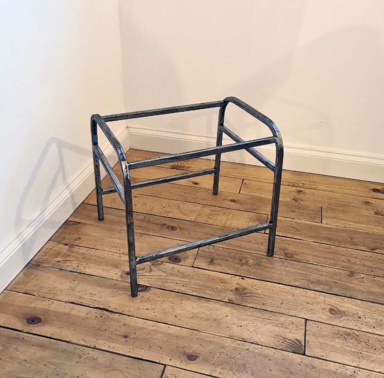 Stool Library Style ACADEMY Box Section Antique Iron 400mm Cottingham