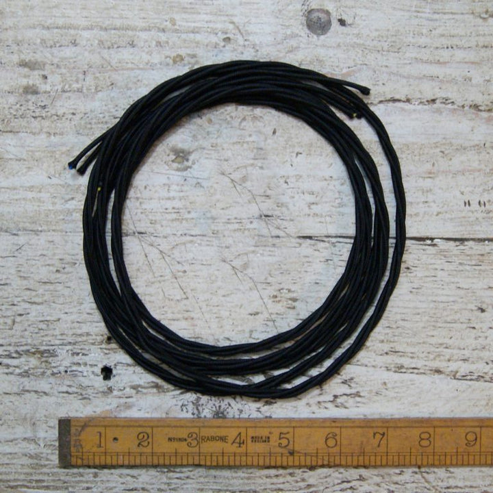 Braided Wire 3 Core - 1 metre Black