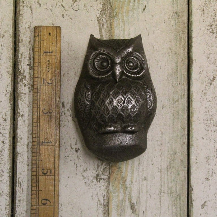 Door Knocker OWL SLEEPING Cast Antique Iron 105mm x 70mm