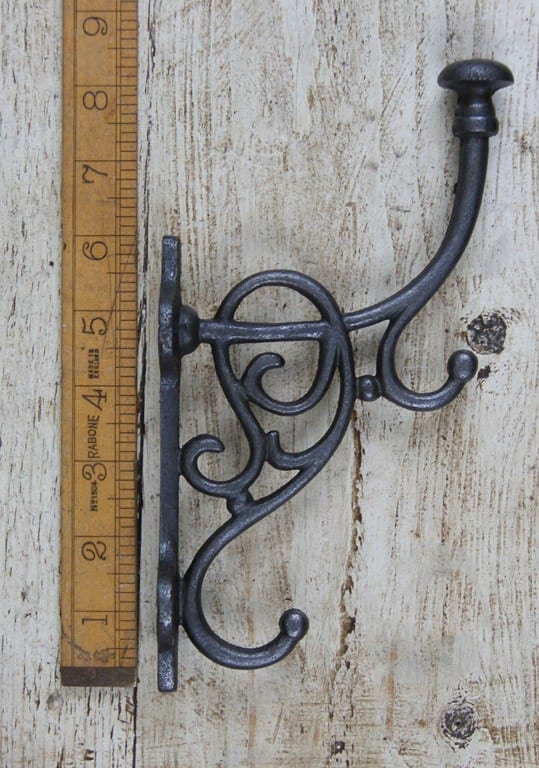 Coat Hook  Fancy STAVE Treble Clef Design Cast Antique Iron 215mm