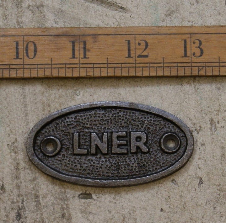 Plaque Oval LNER Antique Iron 75mm x 40mm