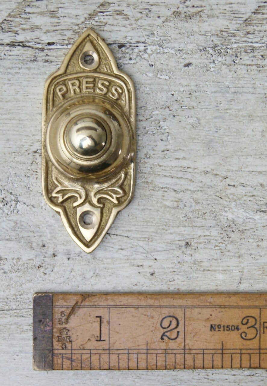Door Bell Push Press MINSTER design 75mm x 27mm Solid Brass ...