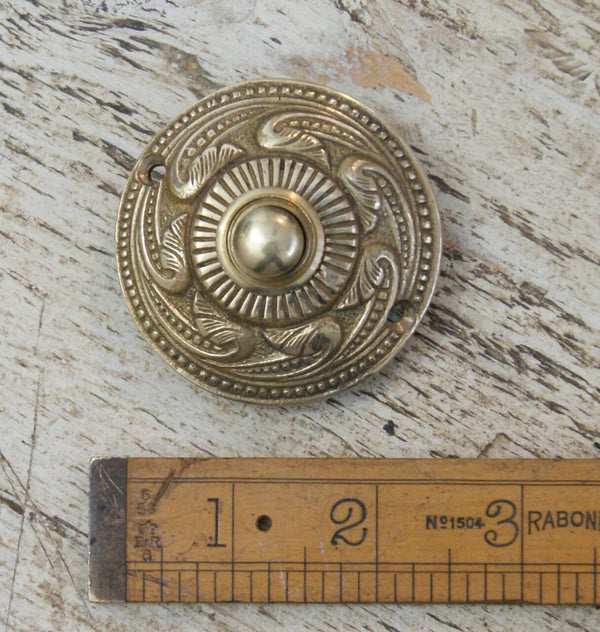 Door Bell Push ROCOCCO Solid Brass 60mm Diameter