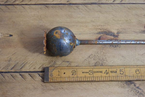 Plant Stake Poppy Design Antique Rust Finish 100mm x 1.5m
