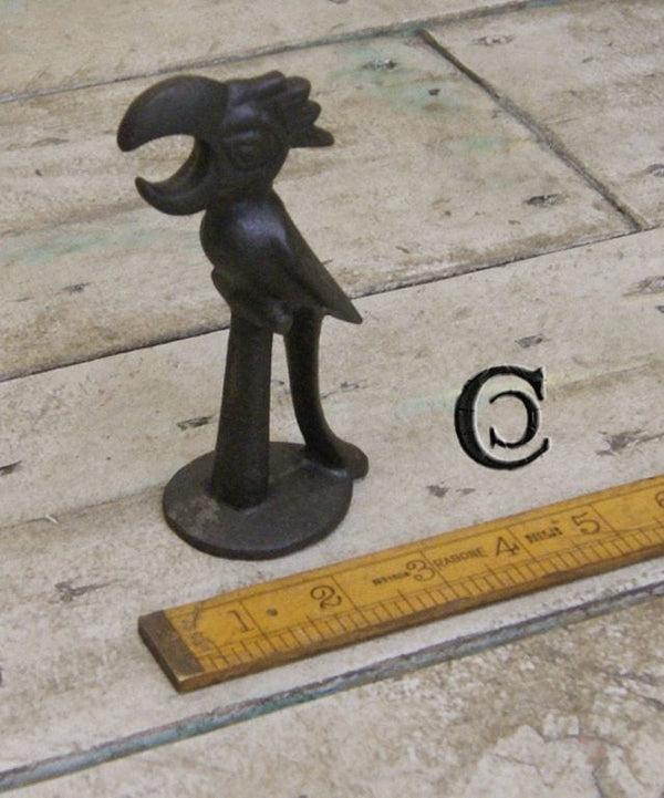 Bottle Opener Handheld PARROT Cast Antique Iron 133mm