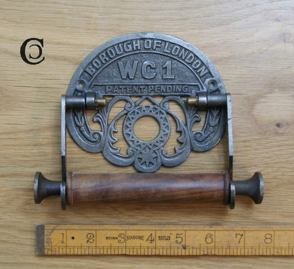 Toilet Roll Holder LONDON WC1 Antique Iron DNU