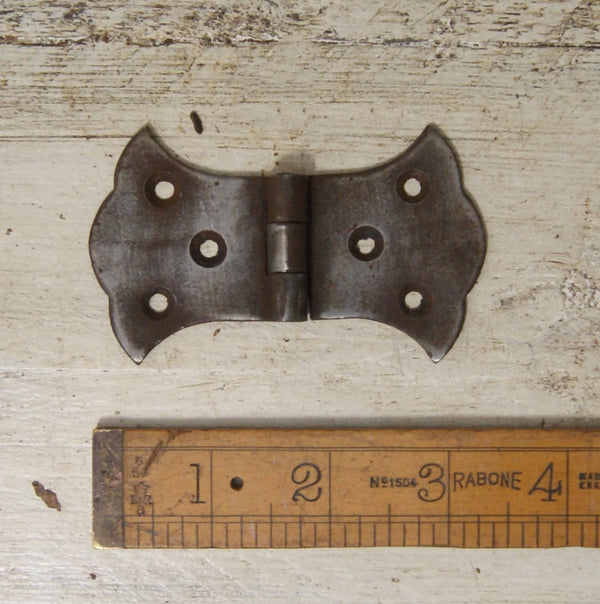 Butterfly Hinge Equal Pressed Steel Waxed Antique Iron 88mm x 52mm