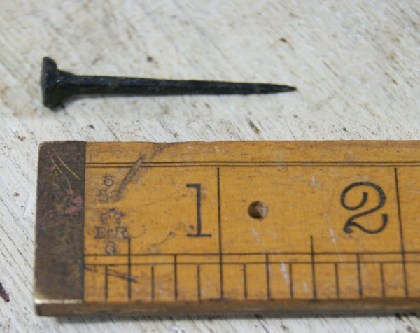 Nail - Hand Forged / Cut Black Beeswax 38mm