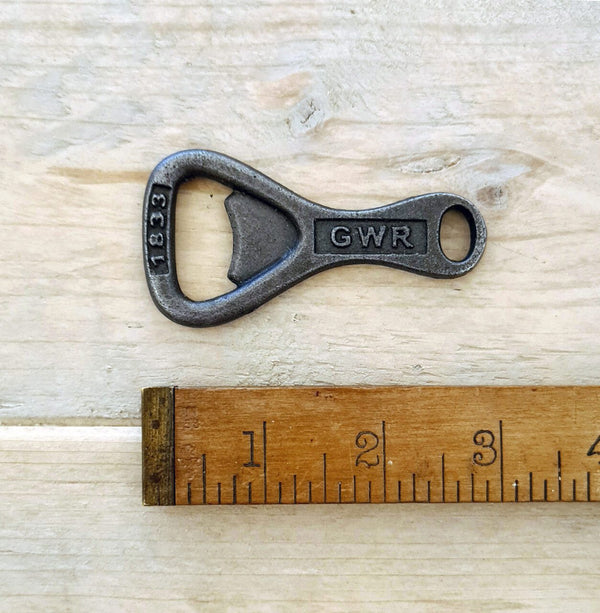 Bottle Opener Hand Held Key Ring GWR 1833 Cast Antique Iron