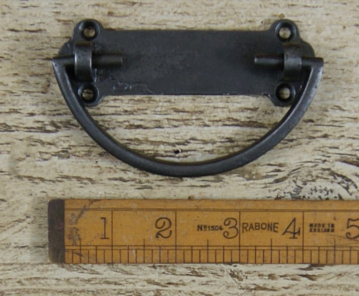 Drop Handle B/Plate Cast Antique Iron 105mm x 35mm (AF028)
