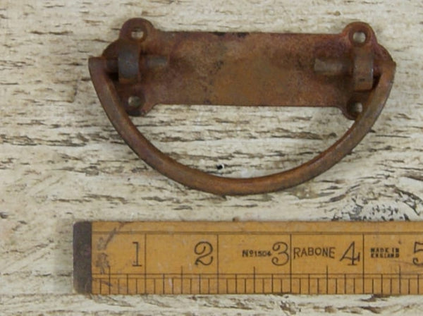 Drop Handle Back Plate Cast Rust 105mm x 35mm (AF028R)