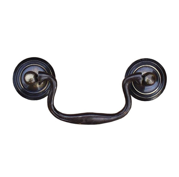 Swan Neck Drop Handle Solid Brass Antique 92mm cc – Cottingham Collection