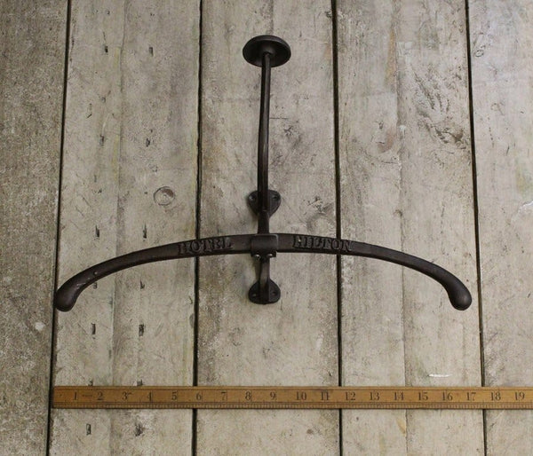 Clothes Hanger Jacket HILTON HOTEL Cast Antique Iron 400mm