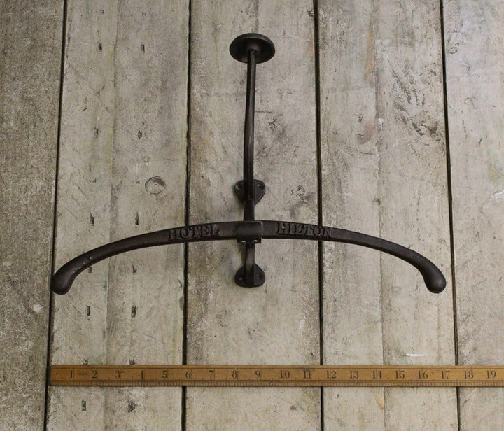 Clothes Hanger Jacket HILTON HOTEL Cast Antique Iron 400mm