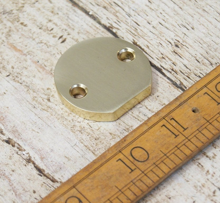 End Cap Disc for Mop Stick Hand Rail Section Brass 44mm Diameter