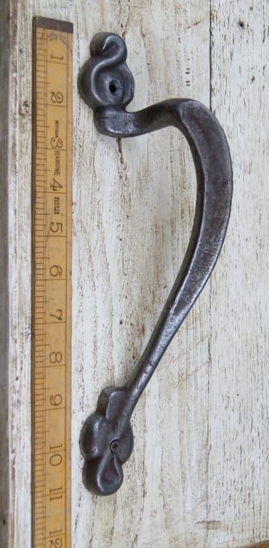 Pub Door Pull Handle NORWOOD Antique Iron Handed 1 PAIR 285mm