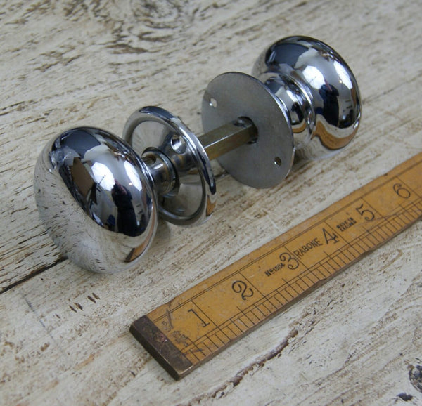 Cottage Door Knob Hollow Chrome 55mm Diameter