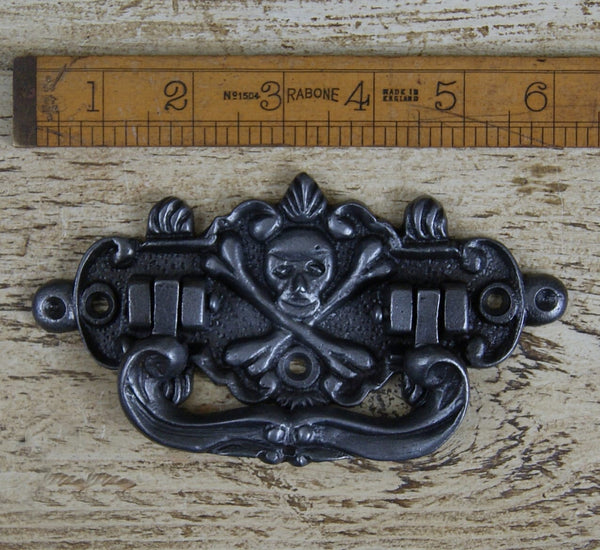 Coffin Lifting Handle Heavy SKULL Design Antique Iron 150mm