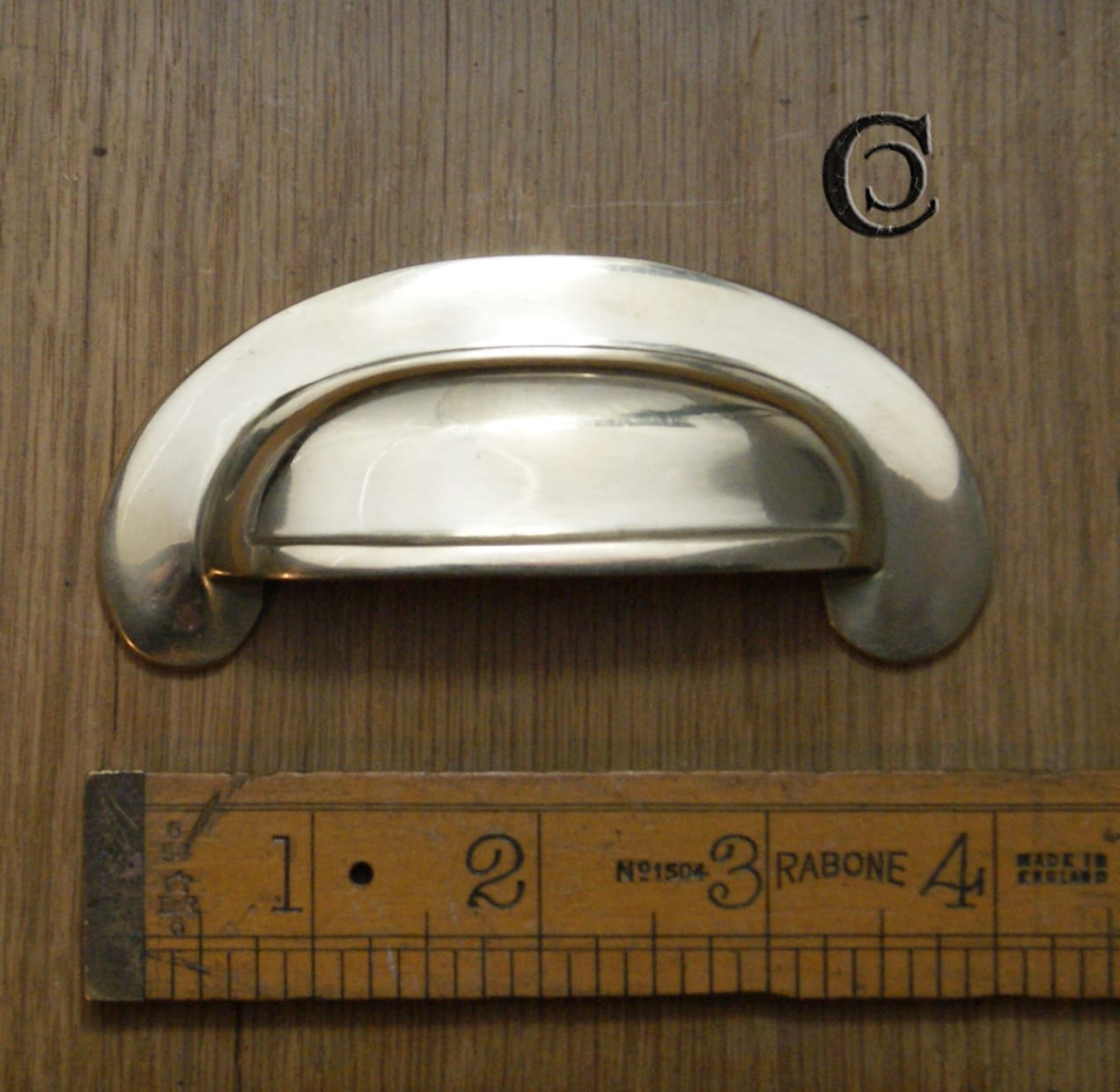Cup Handle Round Lipped Polished Brass M4 Rear Fix 102mm – Cottingham ...