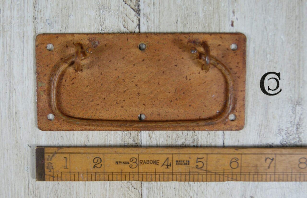Chest Lifting Handle Plate Design Rust 150mm (AF061 – Cottingham Collection