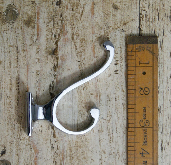 Hat Coat Hook VOLUTE Sq Plate Chrome Plate 80mm x 75mm