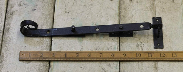 Casement Stay Pins Curly Tail Hand Forged Black Wax 300mm
