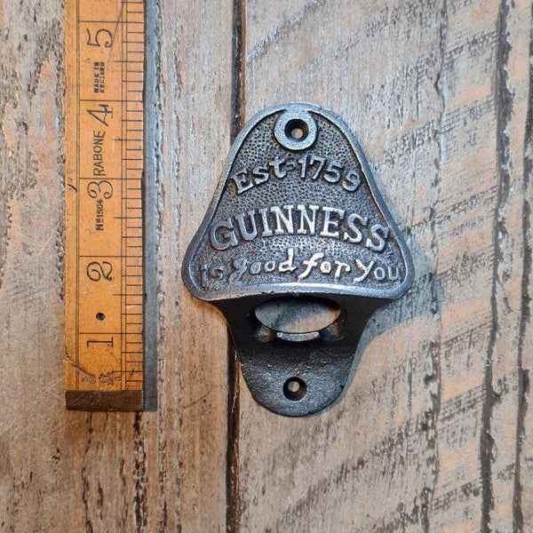 Bottle Opener Wall Mounted GUINNESS Cast Antique Iron