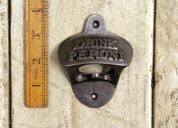 Bottle Opener Wall mounted PERONI Cast Antique Iron