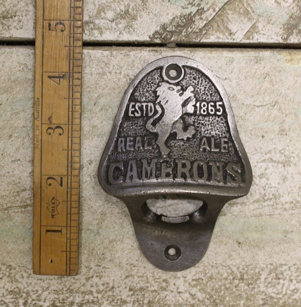 Bottle Opener Wall Mounted CAMERONS Antique Iron