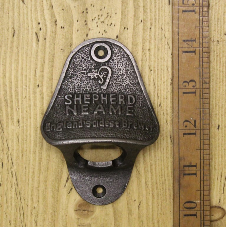 Bottle Opener Wall Mounted SHEPHERD NEAME Cast Antique Iron