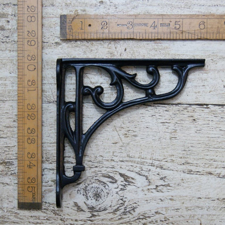 Shelf Bracket HERITAGE Satin Epoxy Black 150mm x 150mm