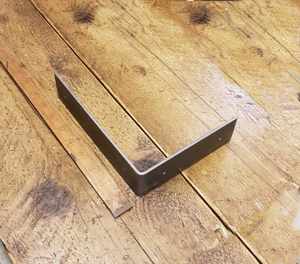 Shelf Bracket UTILITY Angled Strong NO lip Antique Iron 150mm x 200mm