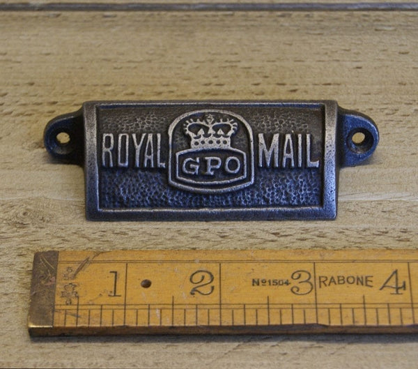 Cup Pull Handle ROYAL MAIL GPO Cast Antique Iron 98mm