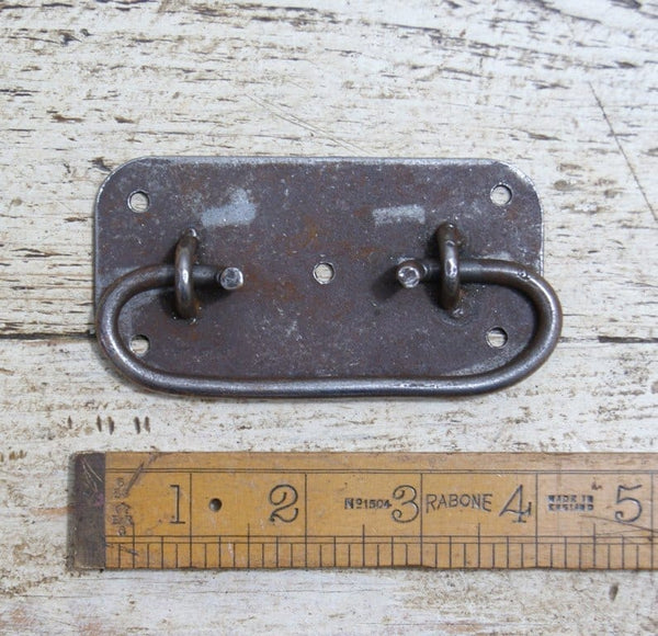 Chest Lifting Handle Plate Design Antique Iron 100mm (AF061)