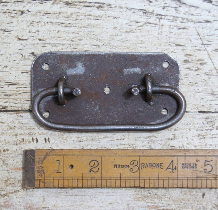 Chest Lifting Handle Plate Design Antique Iron 100mm (AF061)