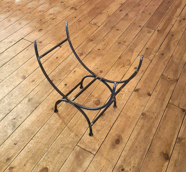 Log Holder Log Basket Curved Antique Iron 500mm Wide x 500mm High x 250mm Deep