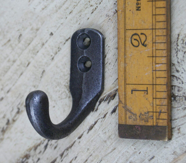 Robe Hook Single YORKSHIRE Cast Antique Iron 50mm