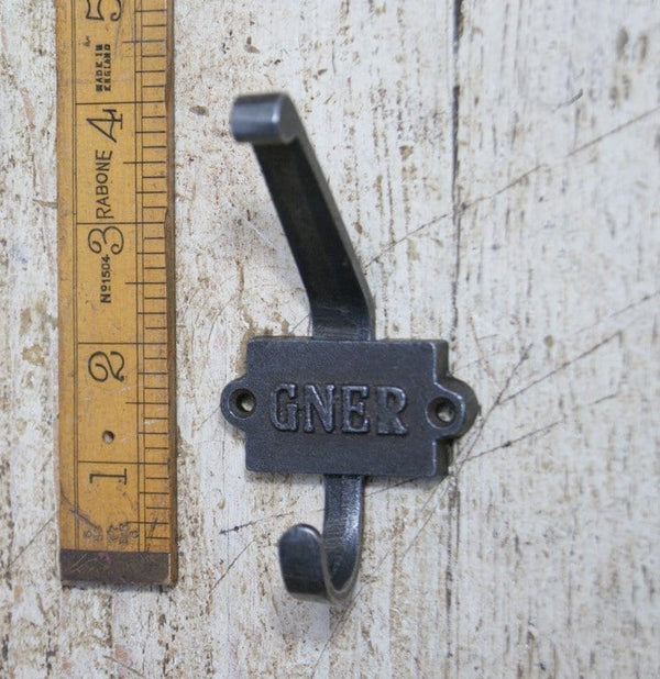 Coat Hook Double GNER 2 Part 2 Hole Cast Antique Iron 110mm