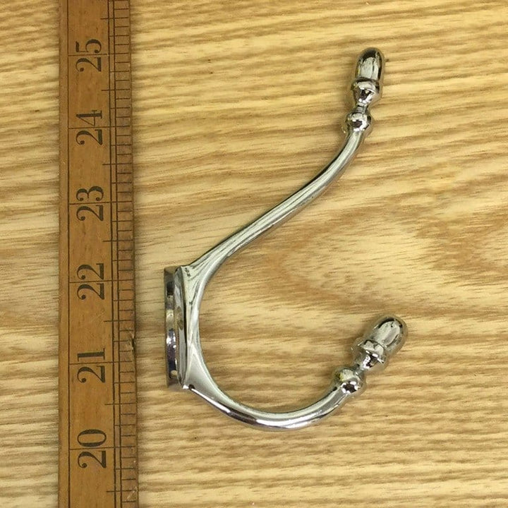 Hat Coat Hook ACORN 2 Hole Chrome Plate (Brass) 130mm