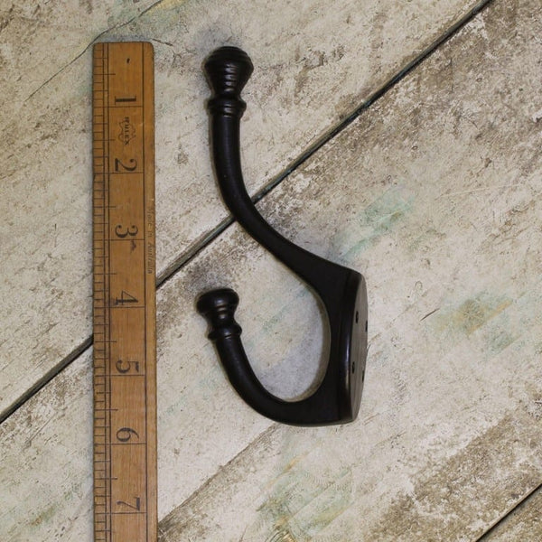 Hat Coat Hook OLD ENGLISH Beehive Top Black 150mm