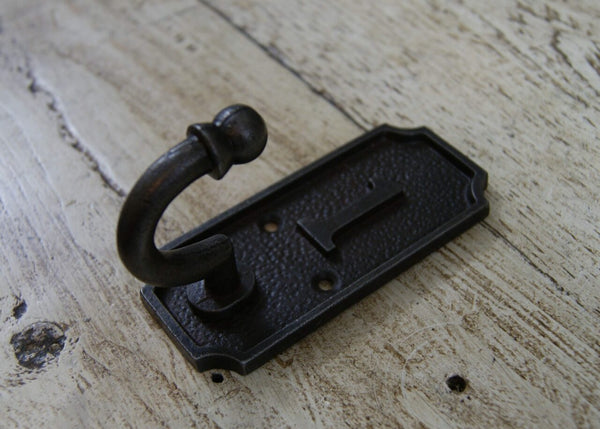Single Ball End Coat Hook Numbered Plaque Hook Set of 1 - 3