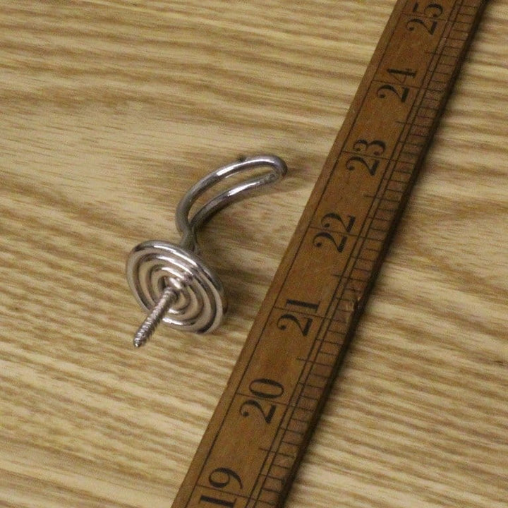 Wire Cup Hook Small Vintage Chrome ZP 50mm (16mm thread)