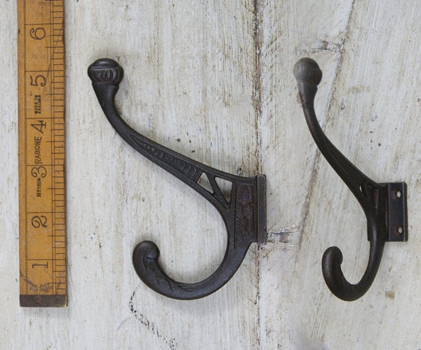 Hat Coat Hook Narrow EDWARDIAN Dec Squarre 4 hole 140mm