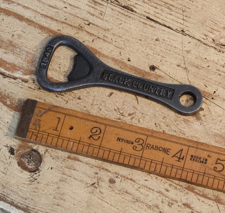 Bottle Opener Hand Held BLACK COUNTRY Cast Antique Iron