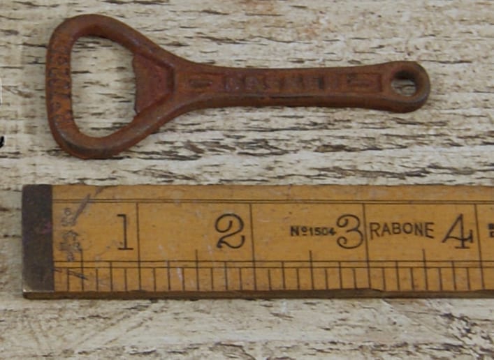 Bottle Opener Hand Held TITANIC Cast Rust Iron