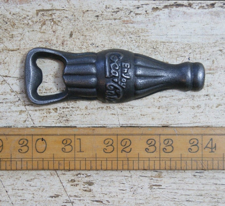 Bottle Opener Hand Held COKE Bottle Shape Antique Iron 107mm