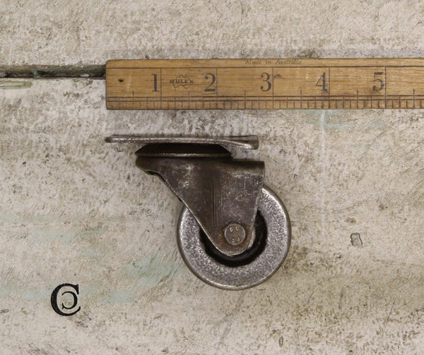 Castor SWIVEL Single Solid Wheel Cast Iron 50mm Diameter 75mm (H)