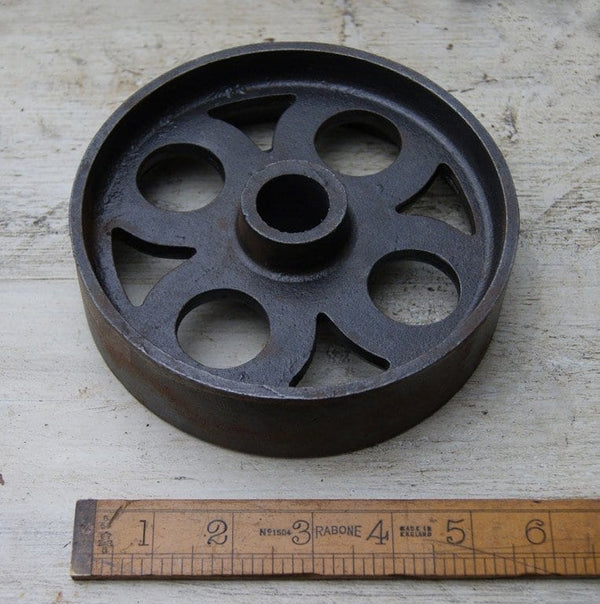 Castor Wheel Industrial Cast Iron D150mm 38mm W 13mm Hole