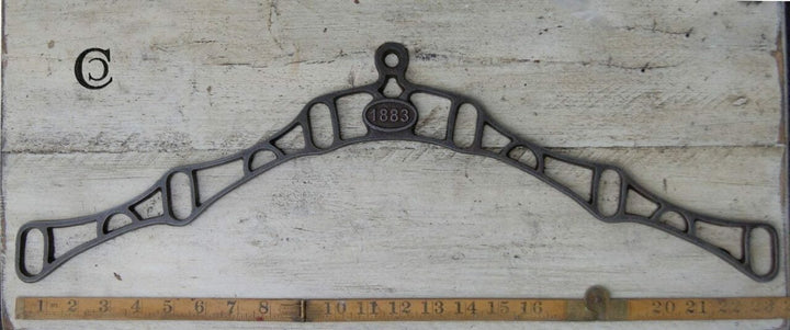 Clothes Airer Rack End 6 Hole 1883 Hanging Antique Iron 600mm