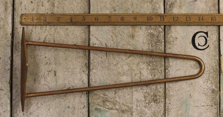Hairpin Leg 2 Prong Antique Copper 350mm